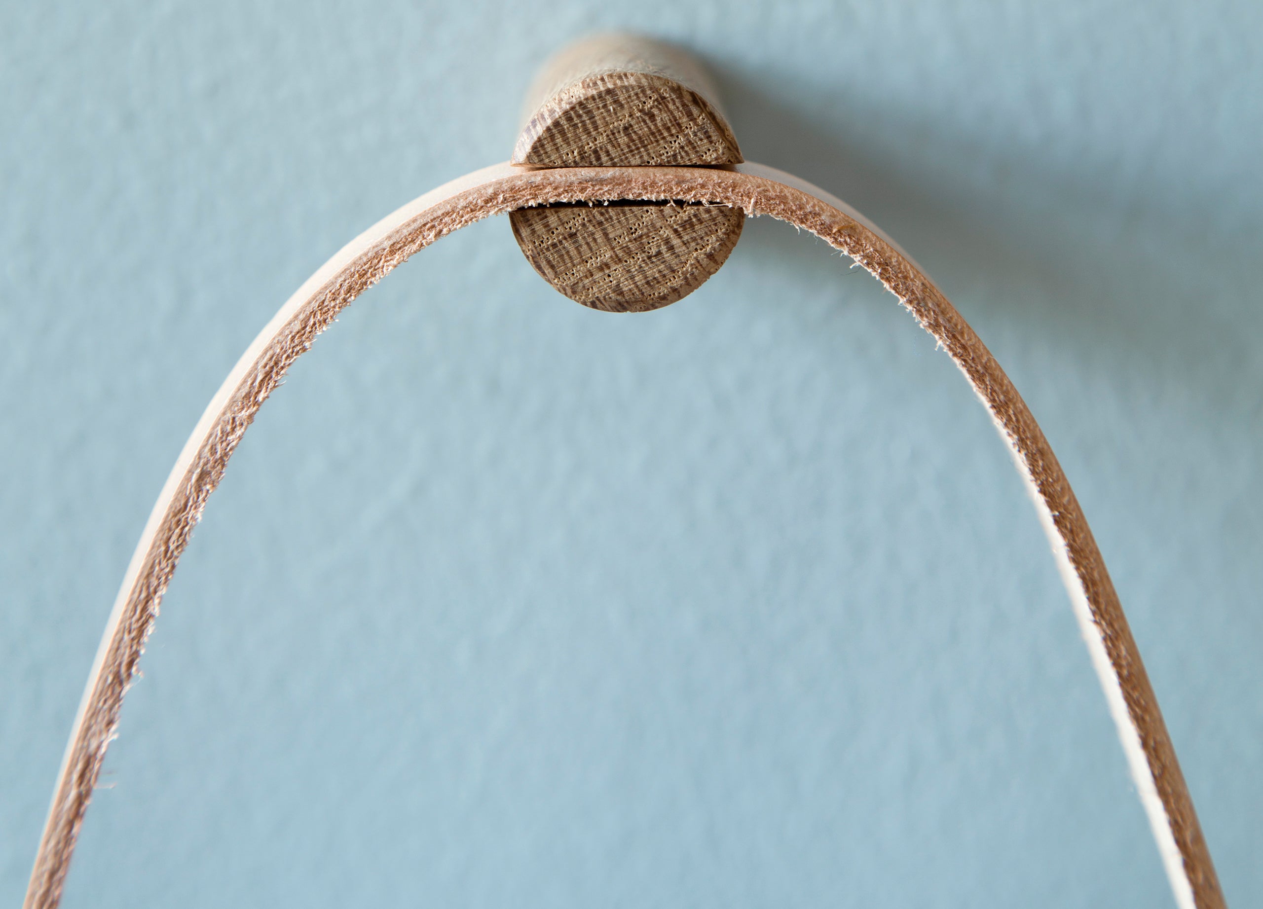 Toilettenpapierhalter mit Lederriemen