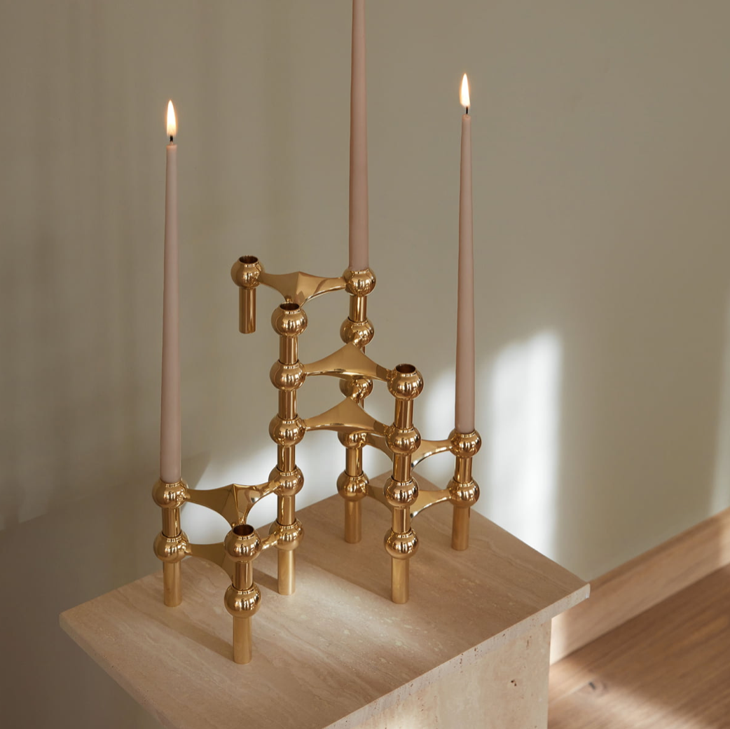 Stoff Nagel Kerzenständer 3er Set