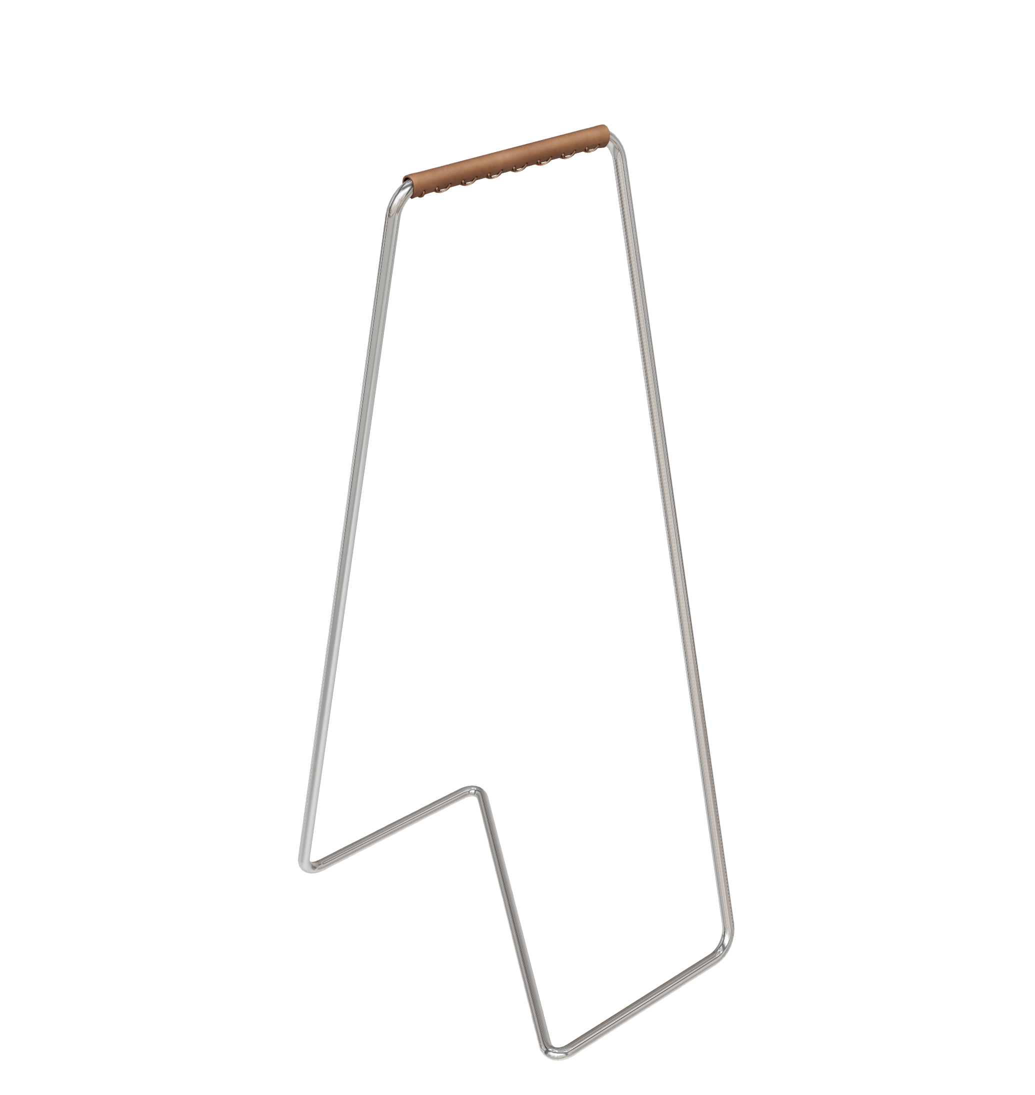 Tecta Z10 Fahrradständer, pulverbeschichtet schwarz, Leder cognac