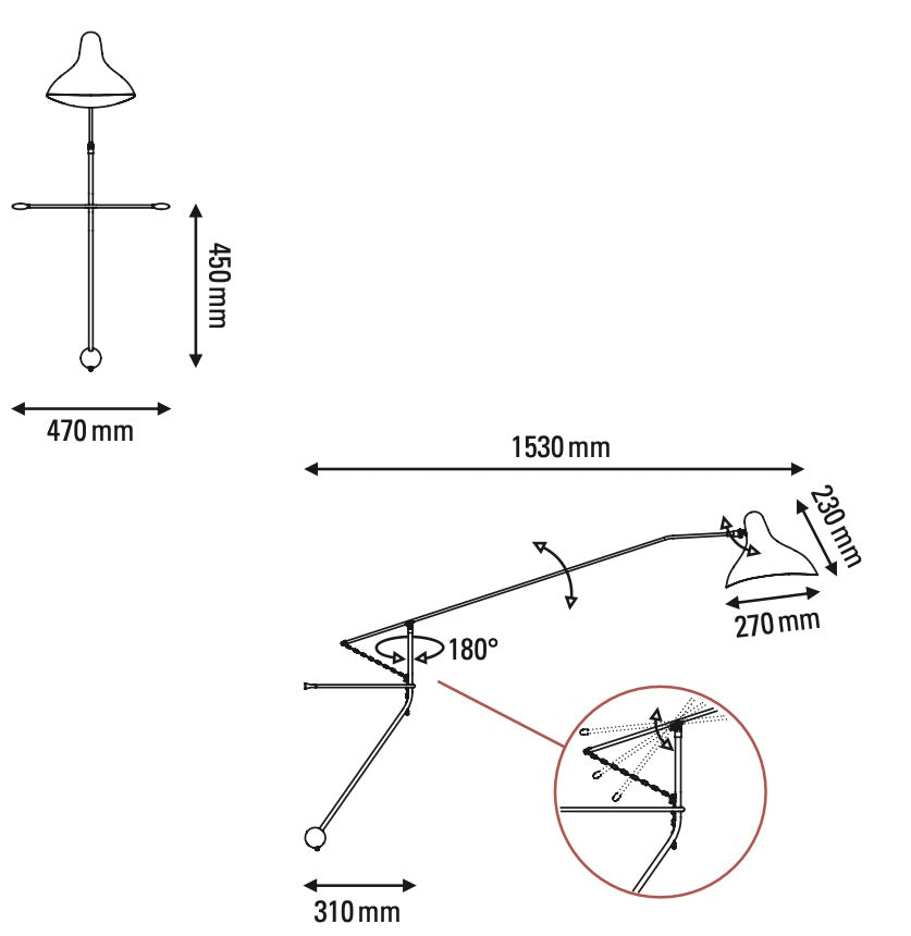 Mantis BS2 - Wandleuchte