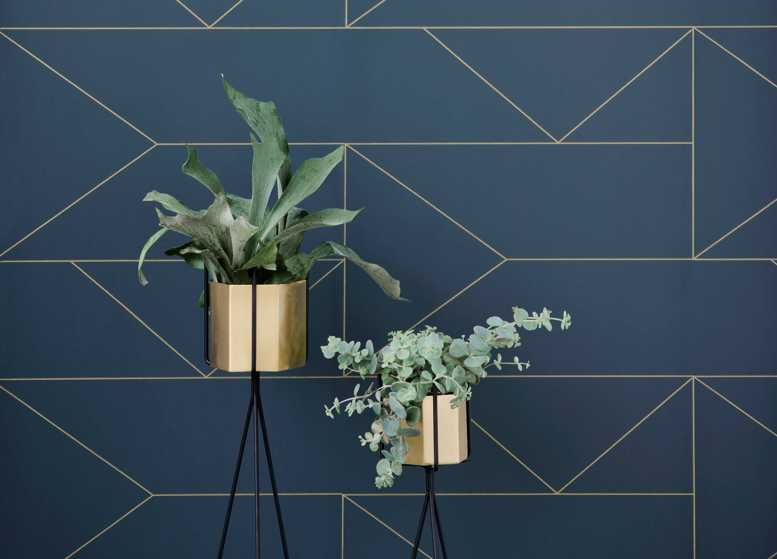 Hexagon Blumentopf X Large brass
