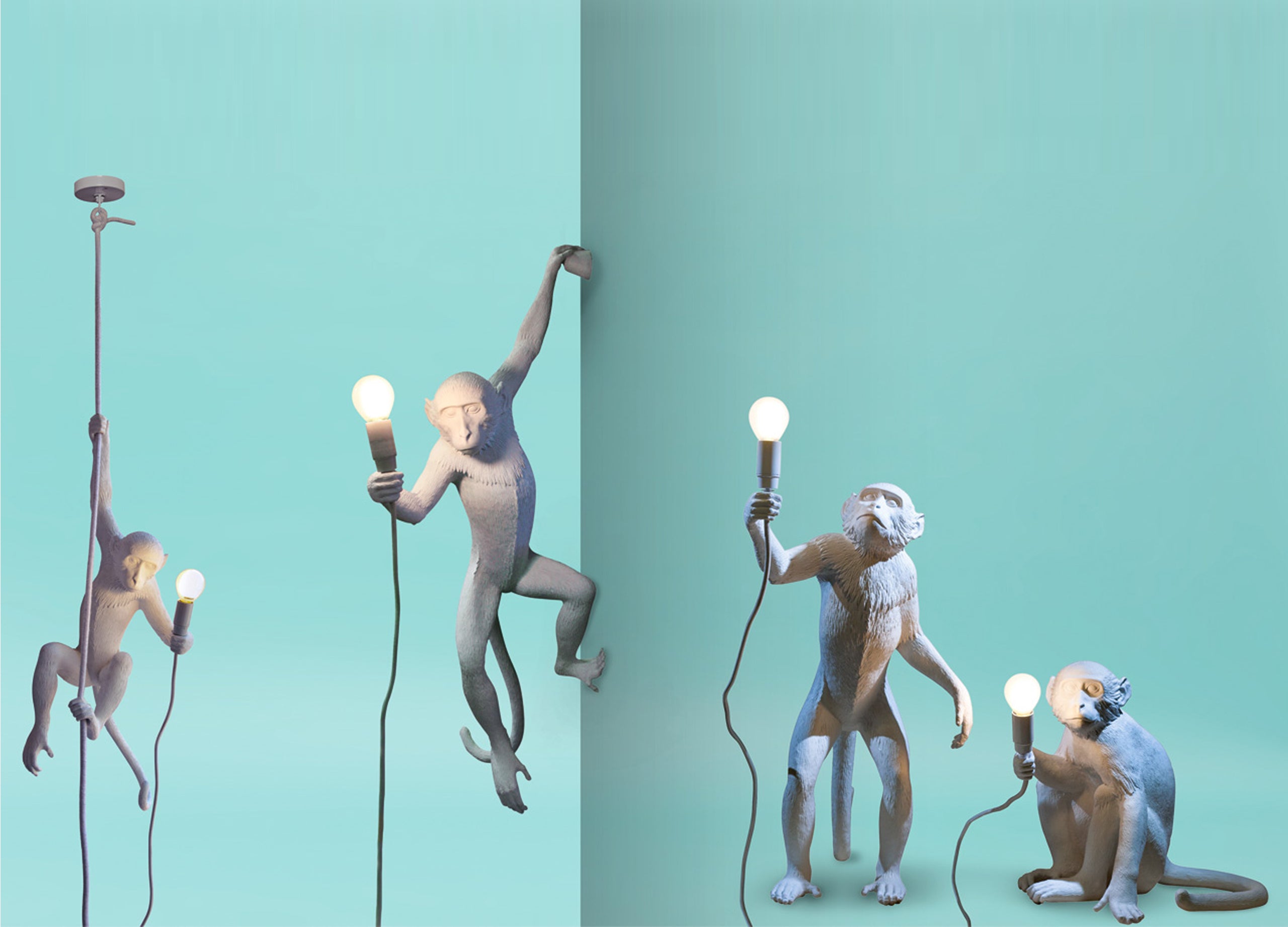 Monkey Lamp with Rope Hängeleuchte