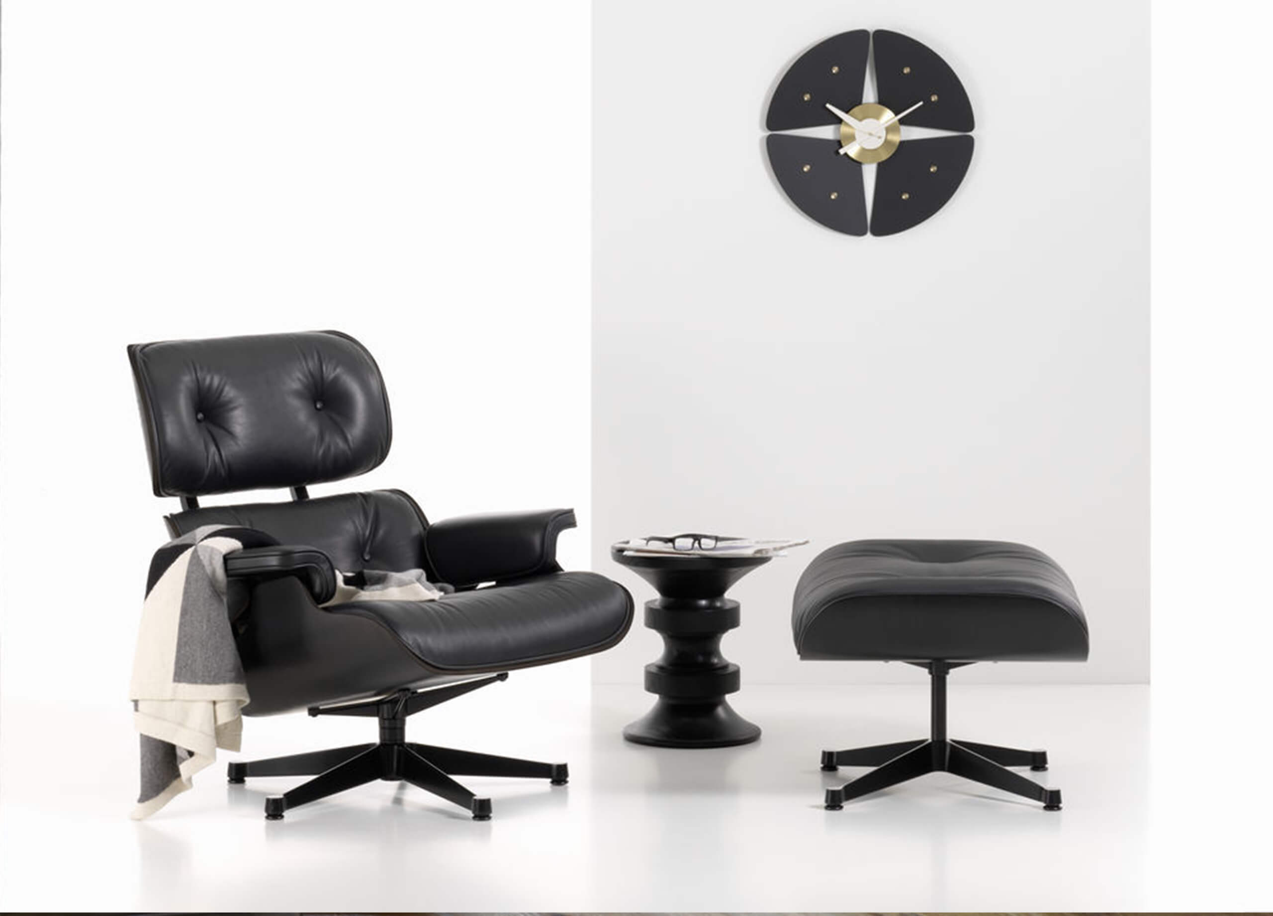 Lounge Chair & Ottoman | Black