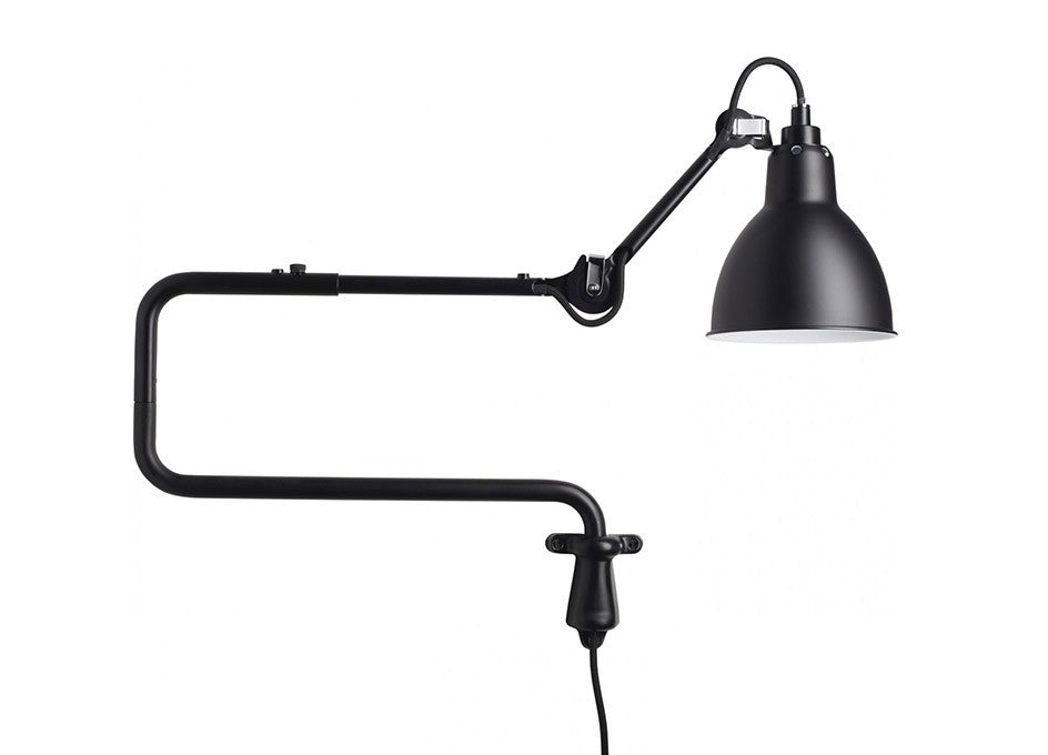 Gras Wandlampe mit Knick
