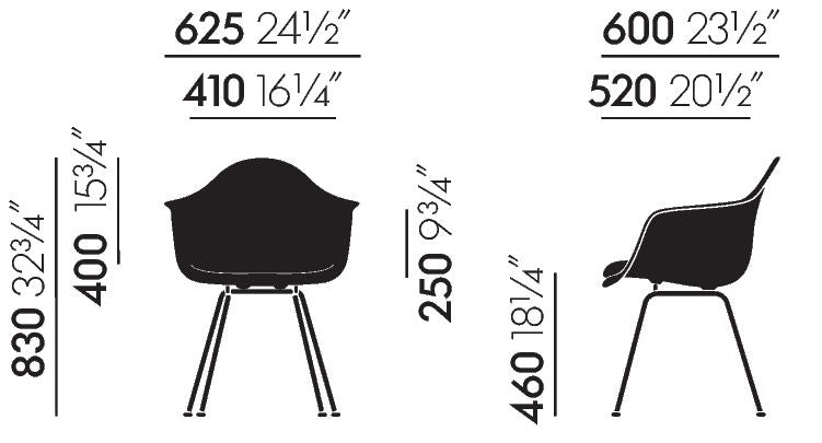 Eames Fiberglass Armchair DAX