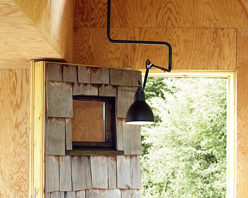 Gras Deckenlampe mit Knick