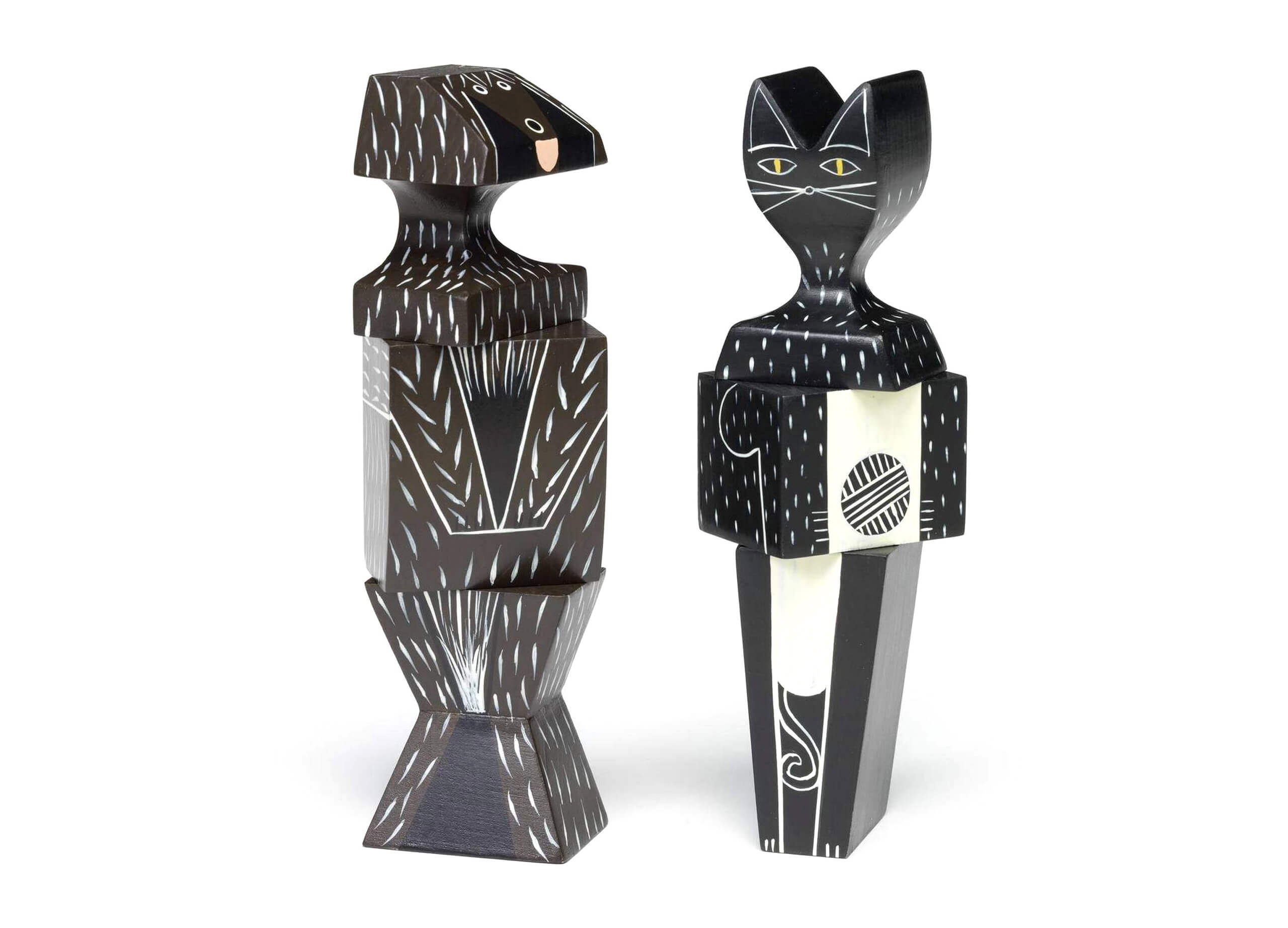 Cat & Dog Wooden Doll