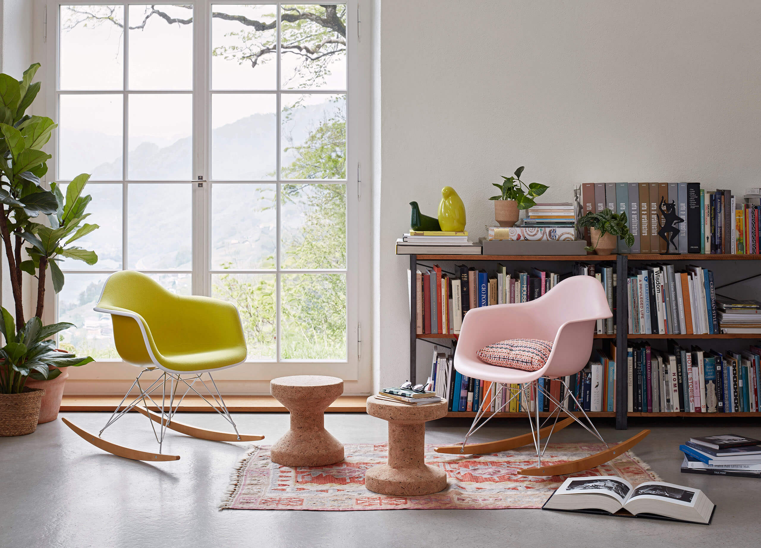 Eames Plastic Armchair RE RAR Schaukelstuhl