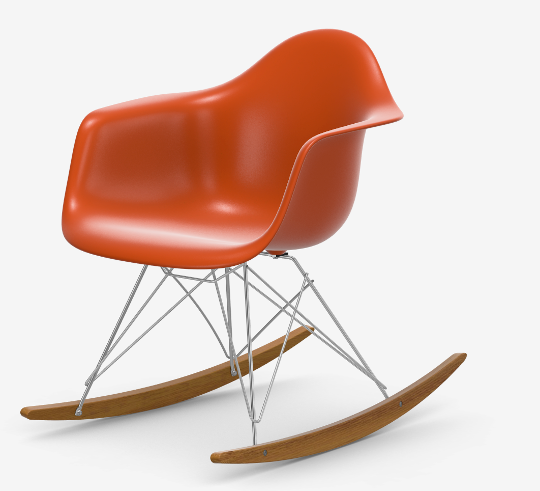 Eames Plastic Armchair RE RAR Schaukelstuhl