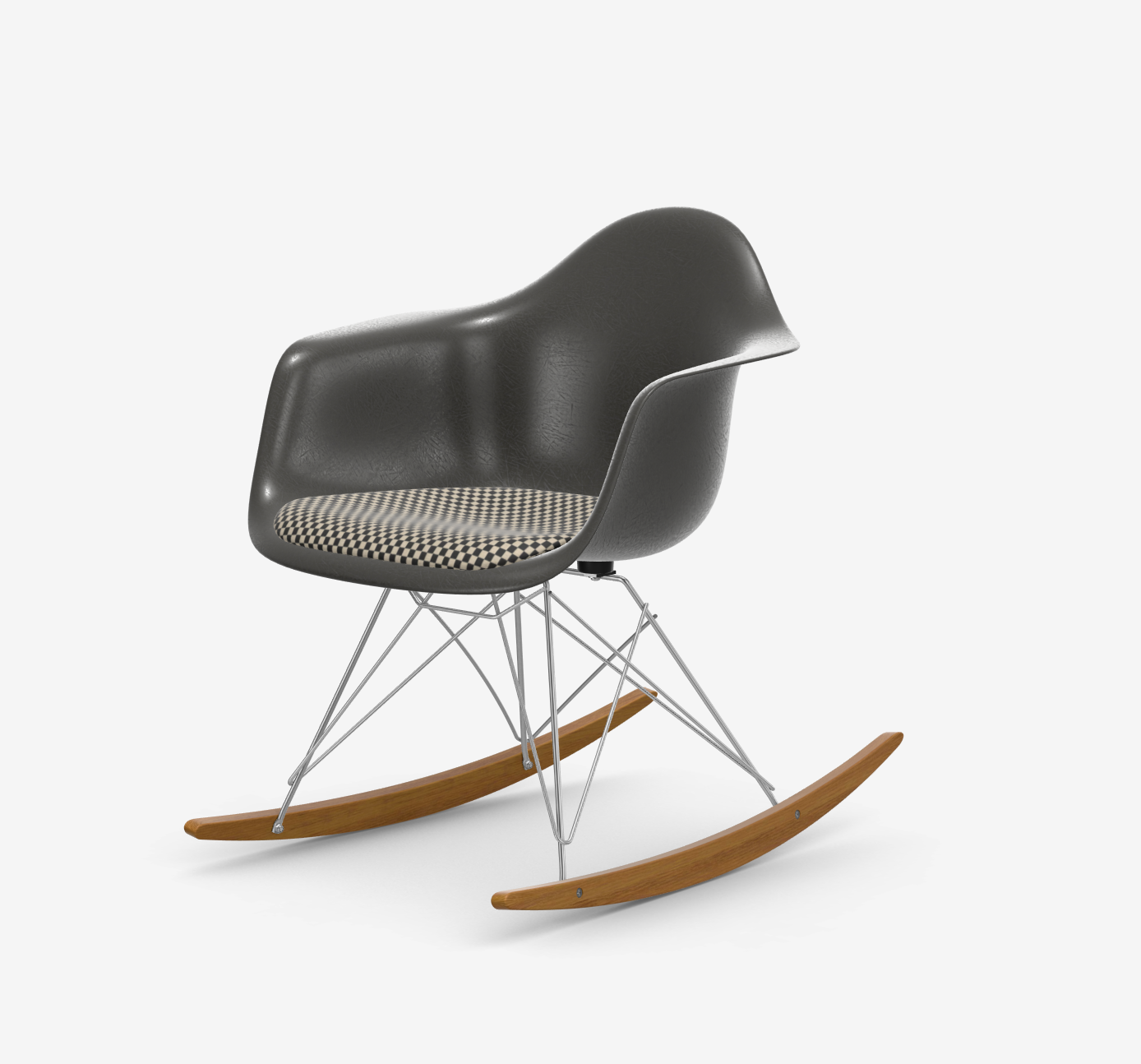 Eames Fiberglass Armchair RAR mit Sitzpolster