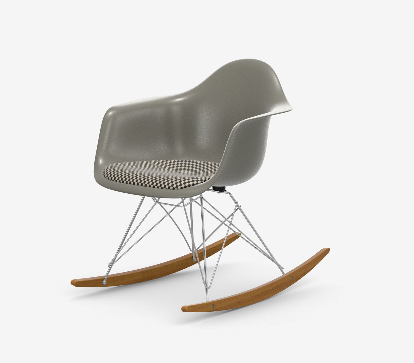 Eames Fiberglass Armchair RAR mit Sitzpolster