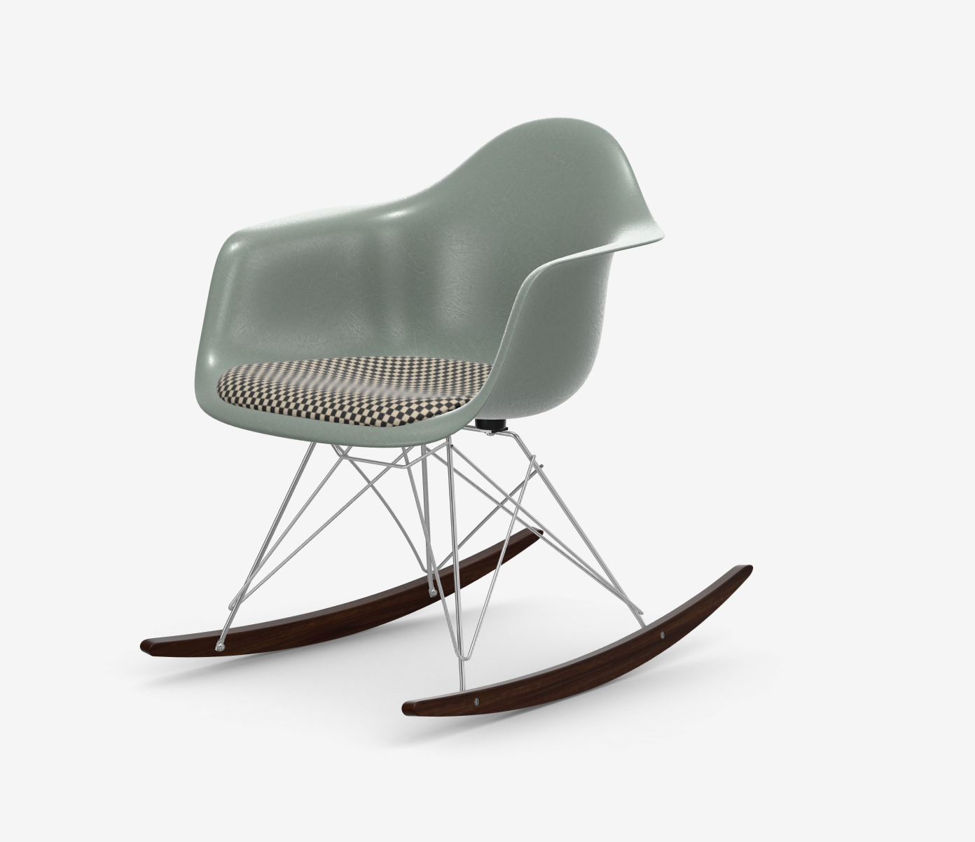 Eames Fiberglass Armchair RAR mit Sitzpolster