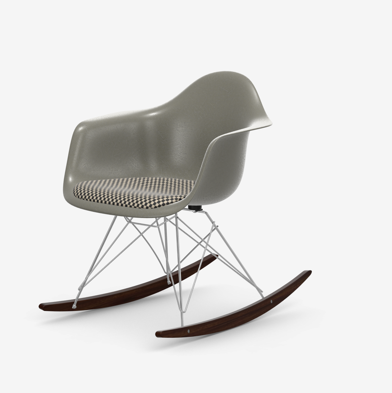 Eames Fiberglass Armchair RAR mit Sitzpolster