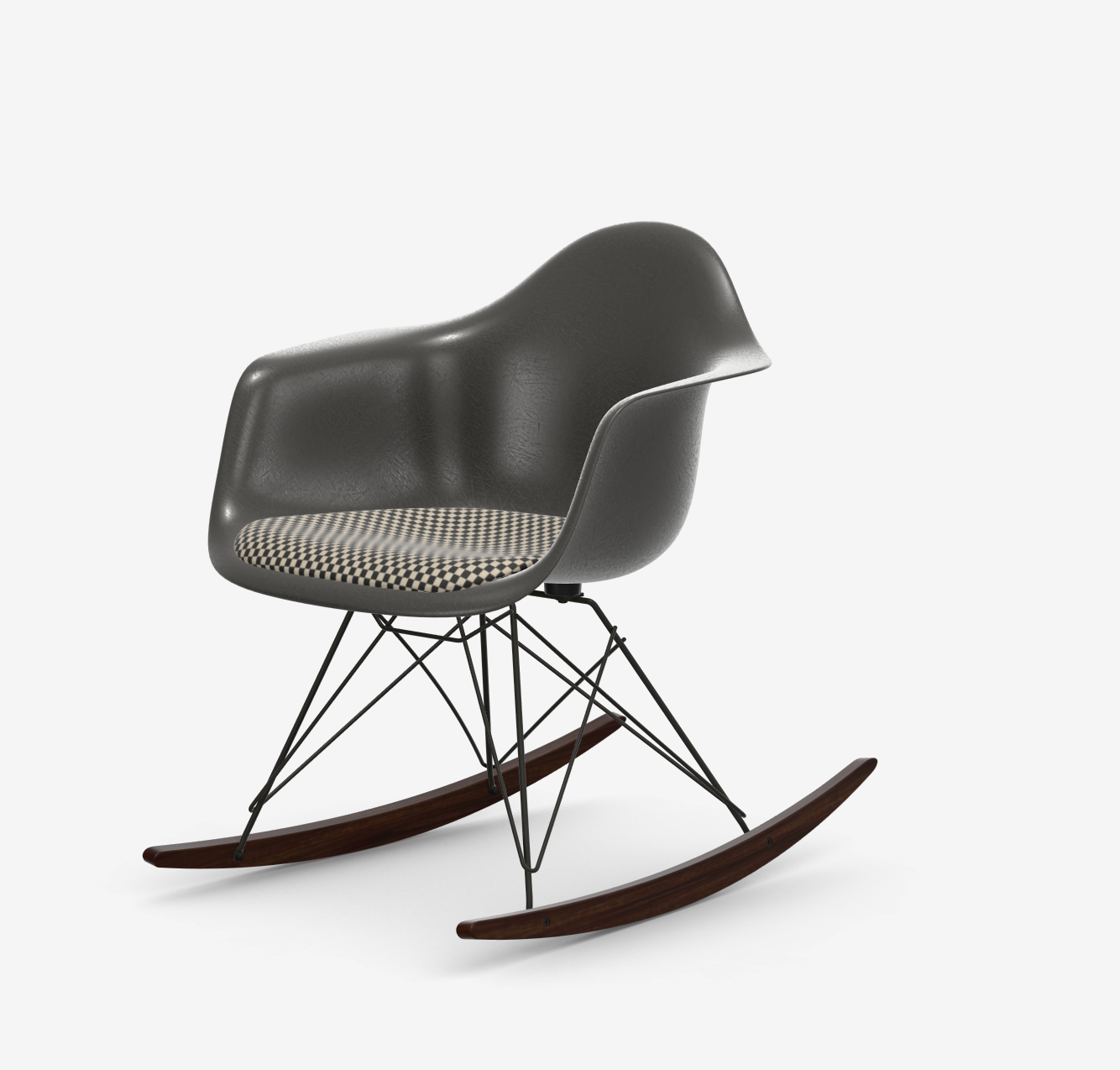 Eames Fiberglass Armchair RAR mit Sitzpolster