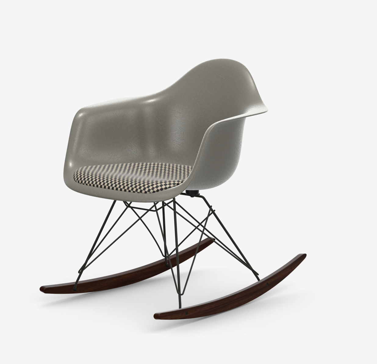 Eames Fiberglass Armchair RAR mit Sitzpolster