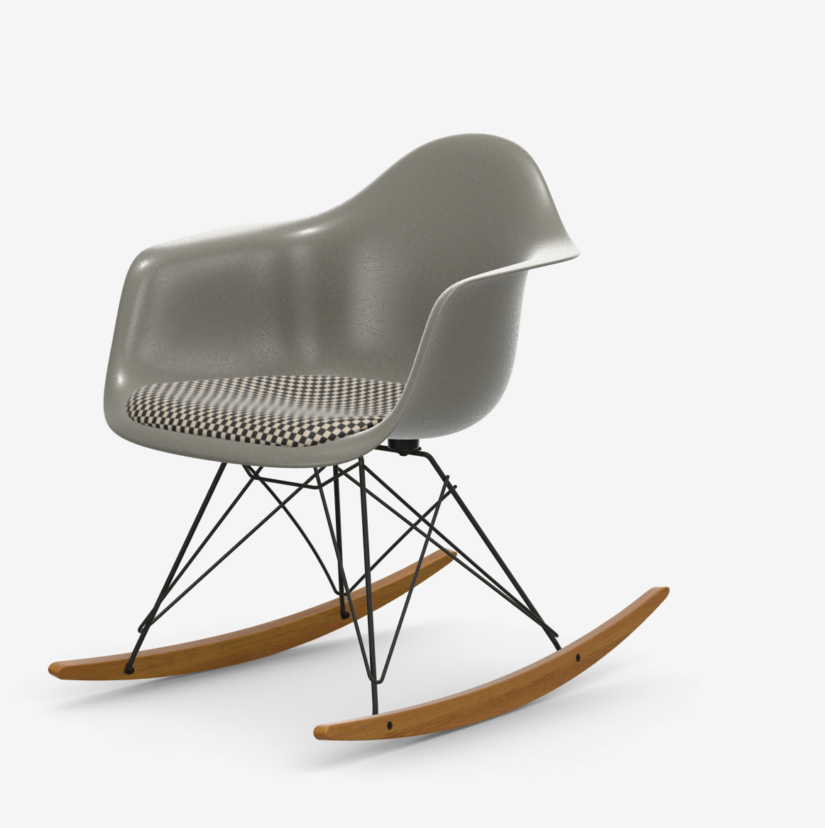 Eames Fiberglass Armchair RAR mit Sitzpolster