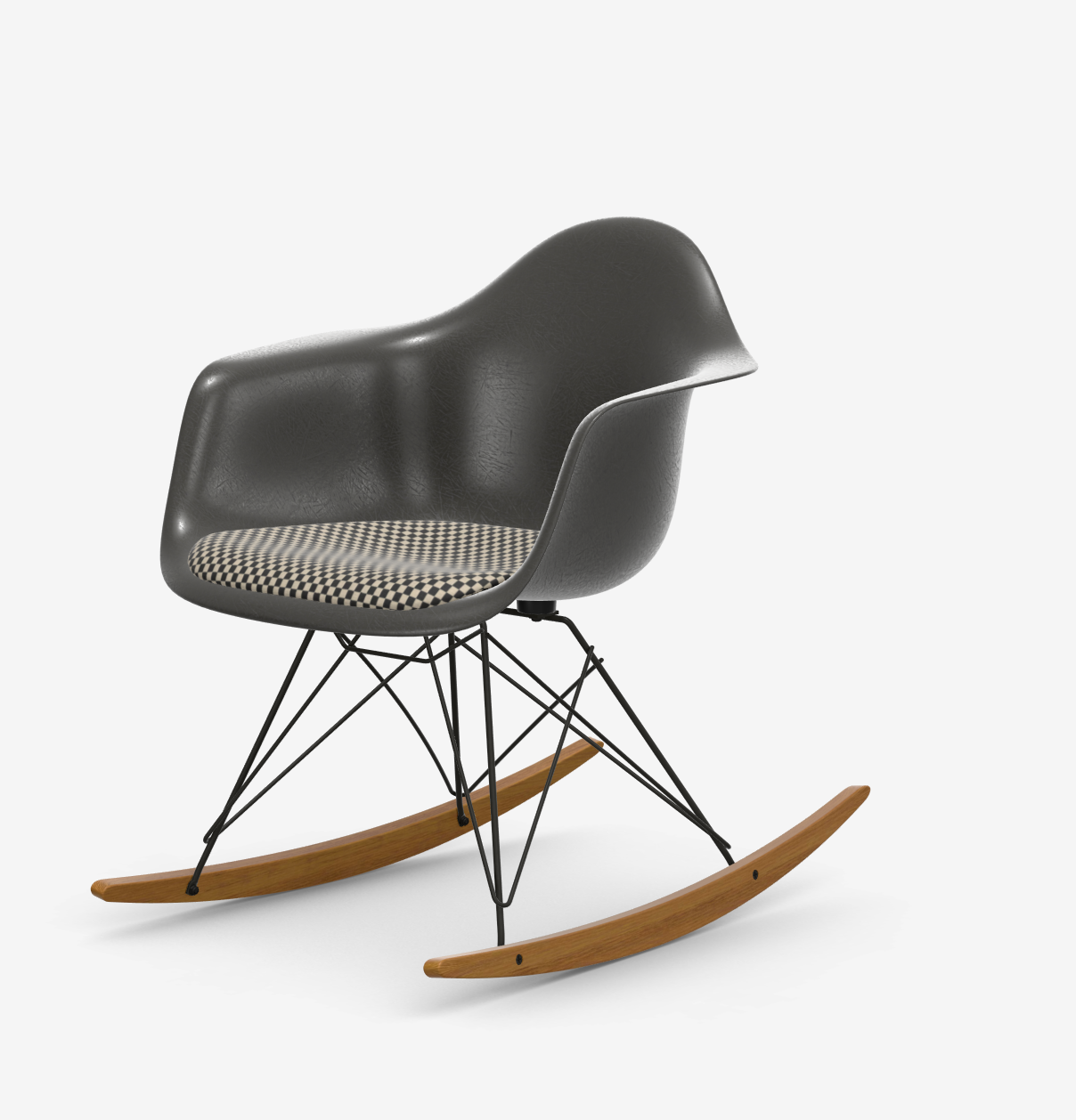 Eames Fiberglass Armchair RAR mit Sitzpolster