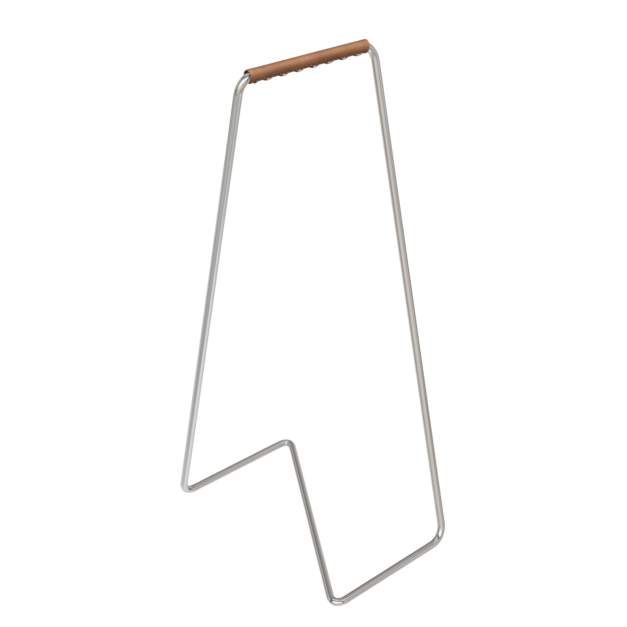 Tecta Z10 Fahrradständer, pulverbeschichtet schwarz, Leder cognac