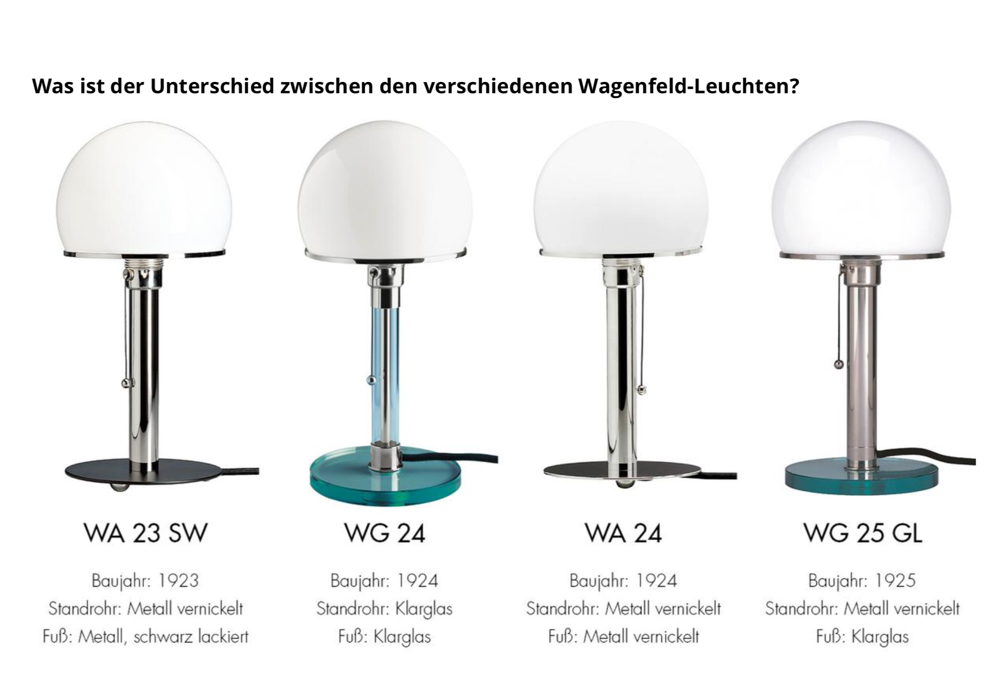 Wagenfeld Lampe WA 24