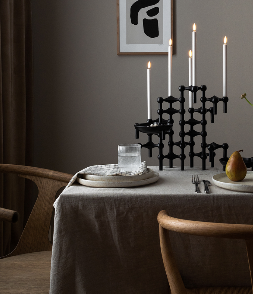 Stoff Nagel LED Kerzen | 2 Stück