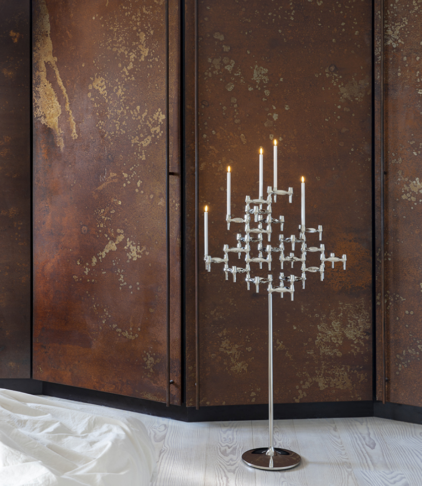 Stoff Nagel LED Kerzen | 2 Stück