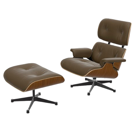Eames Lounge Chair + Ottoman | Nussbaum | Olive