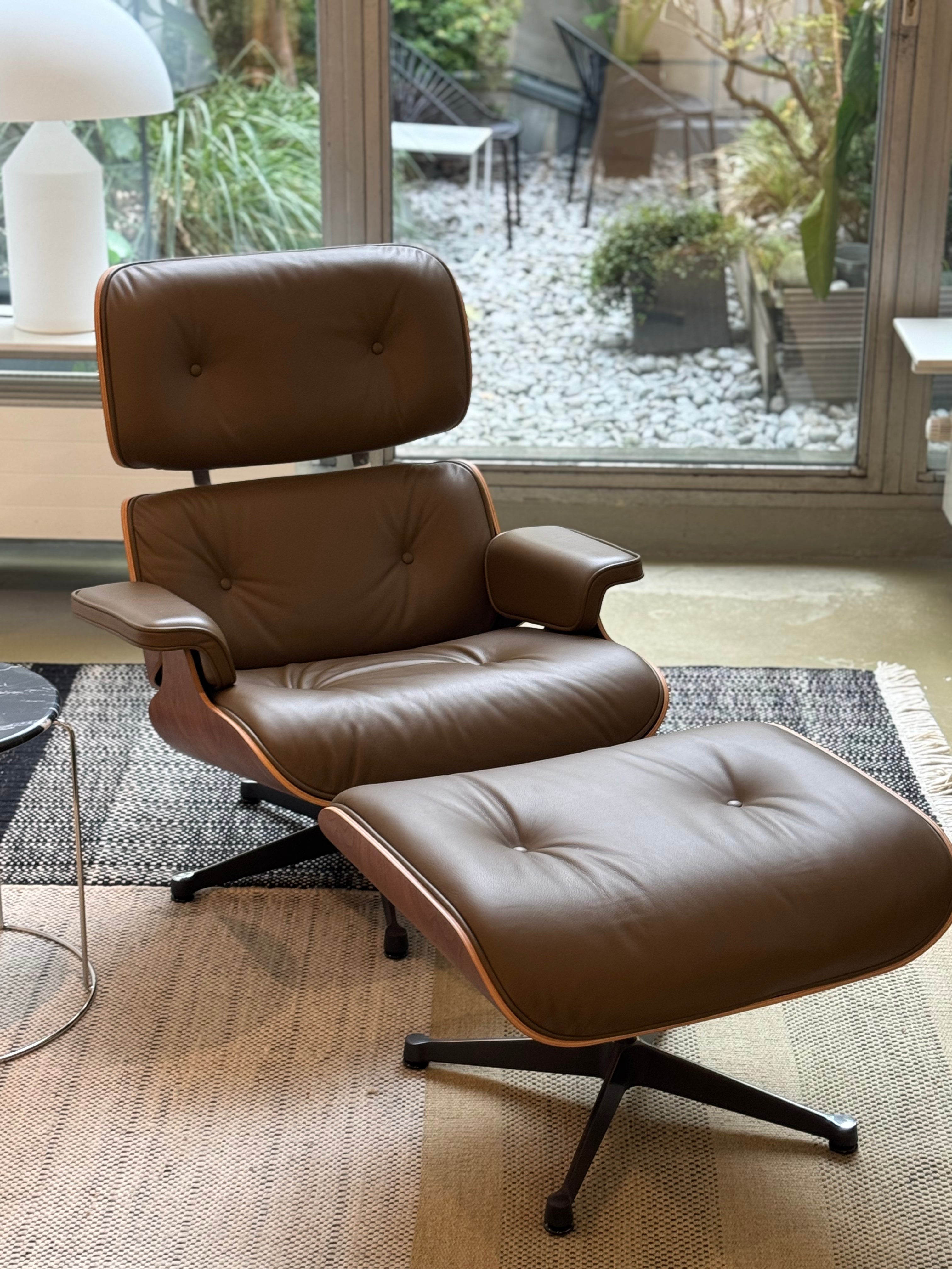Eames Lounge Chair + Ottoman | Nussbaum | Olive
