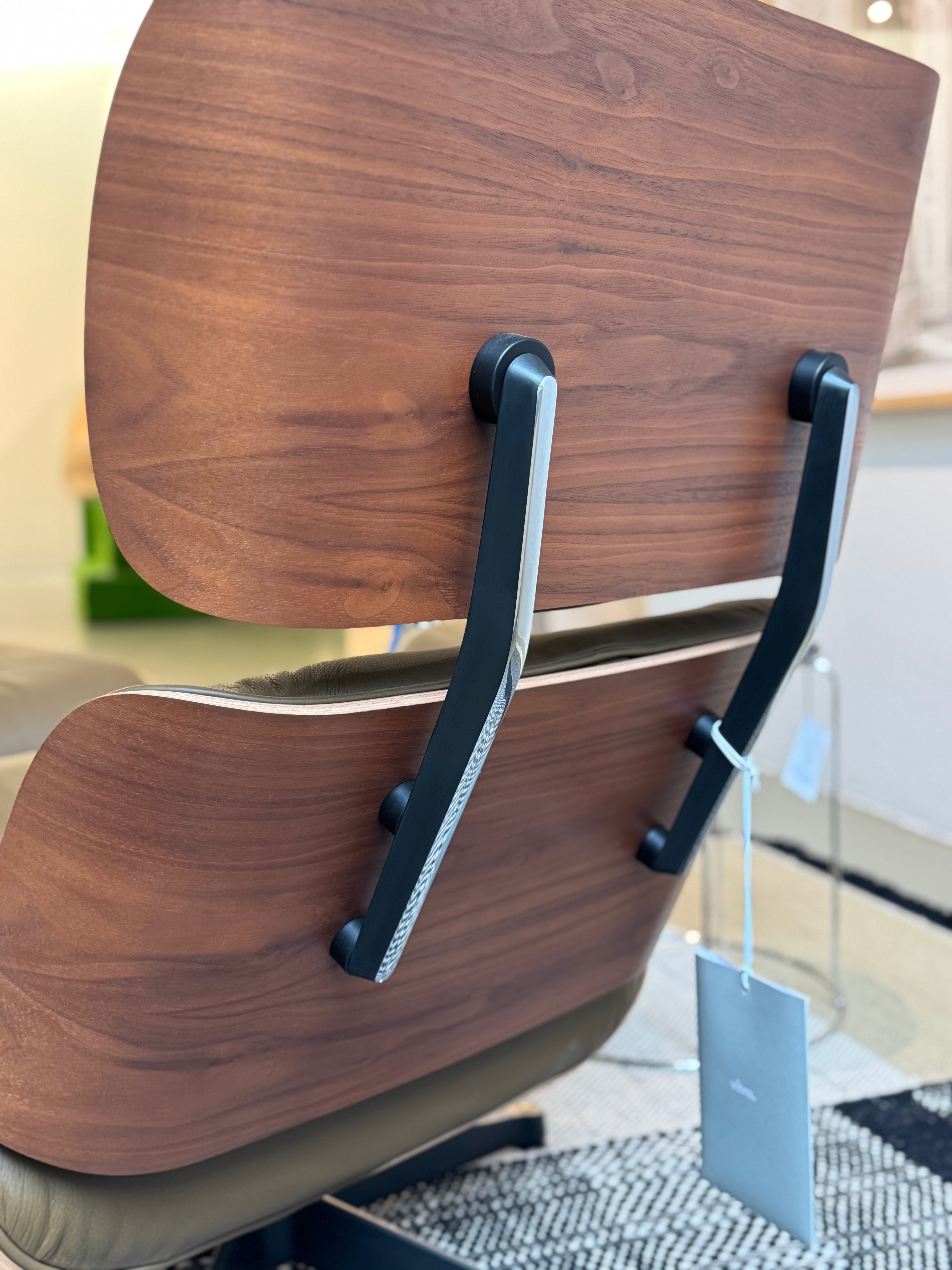 Eames Lounge Chair + Ottoman | Nussbaum | Olive