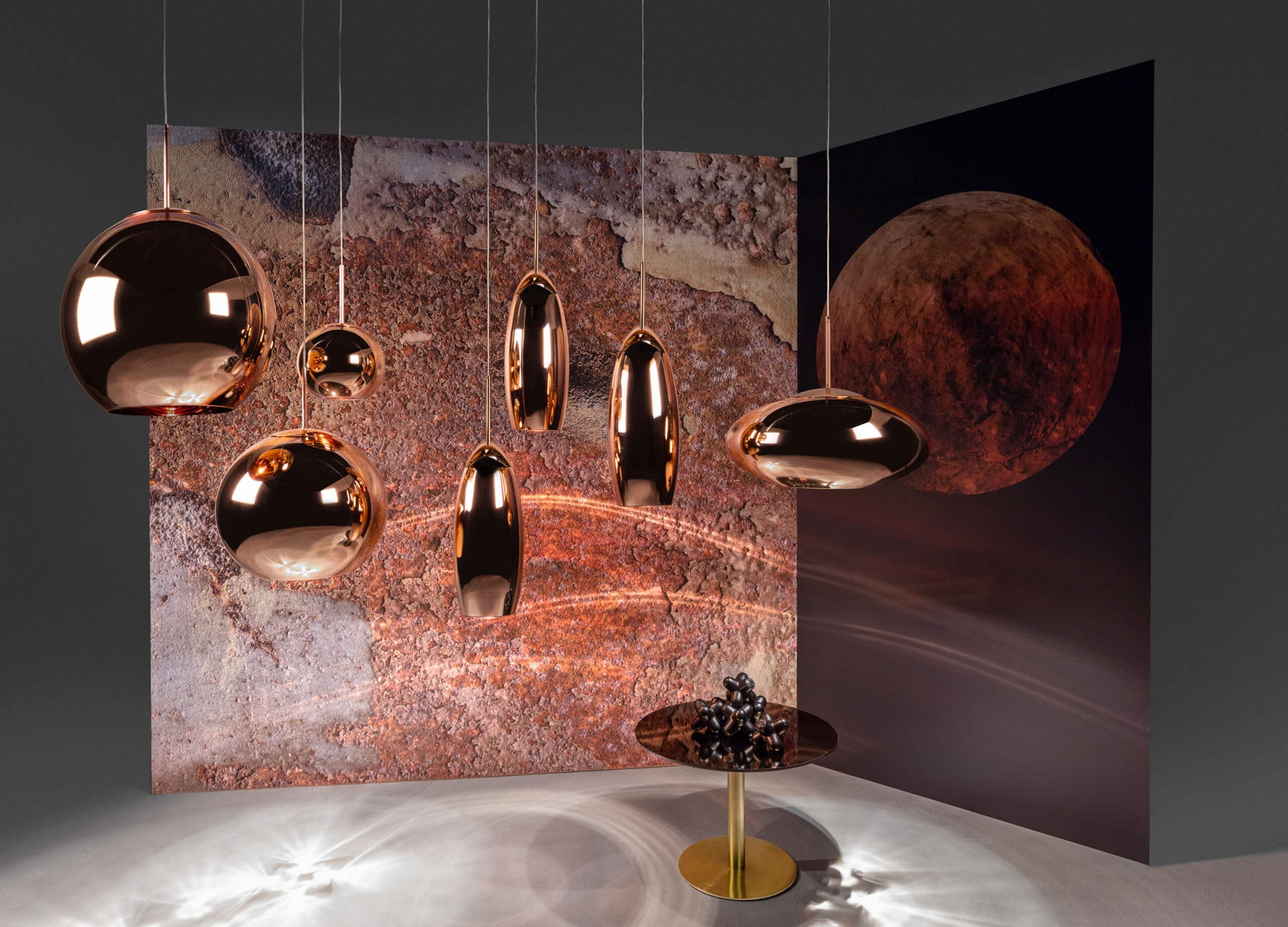 Copper Round Pendelleuchte