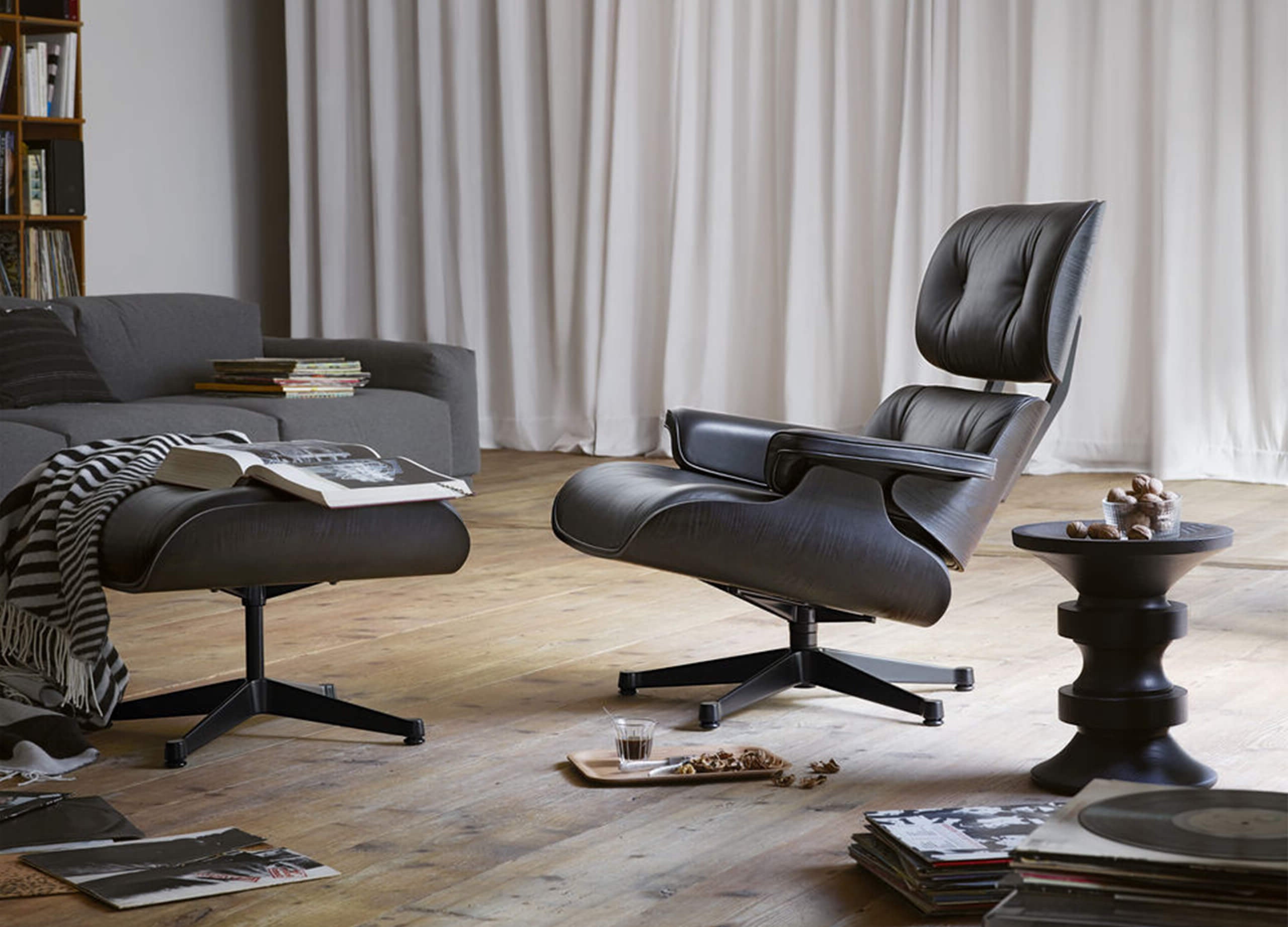 Lounge Chair & Ottoman | Black